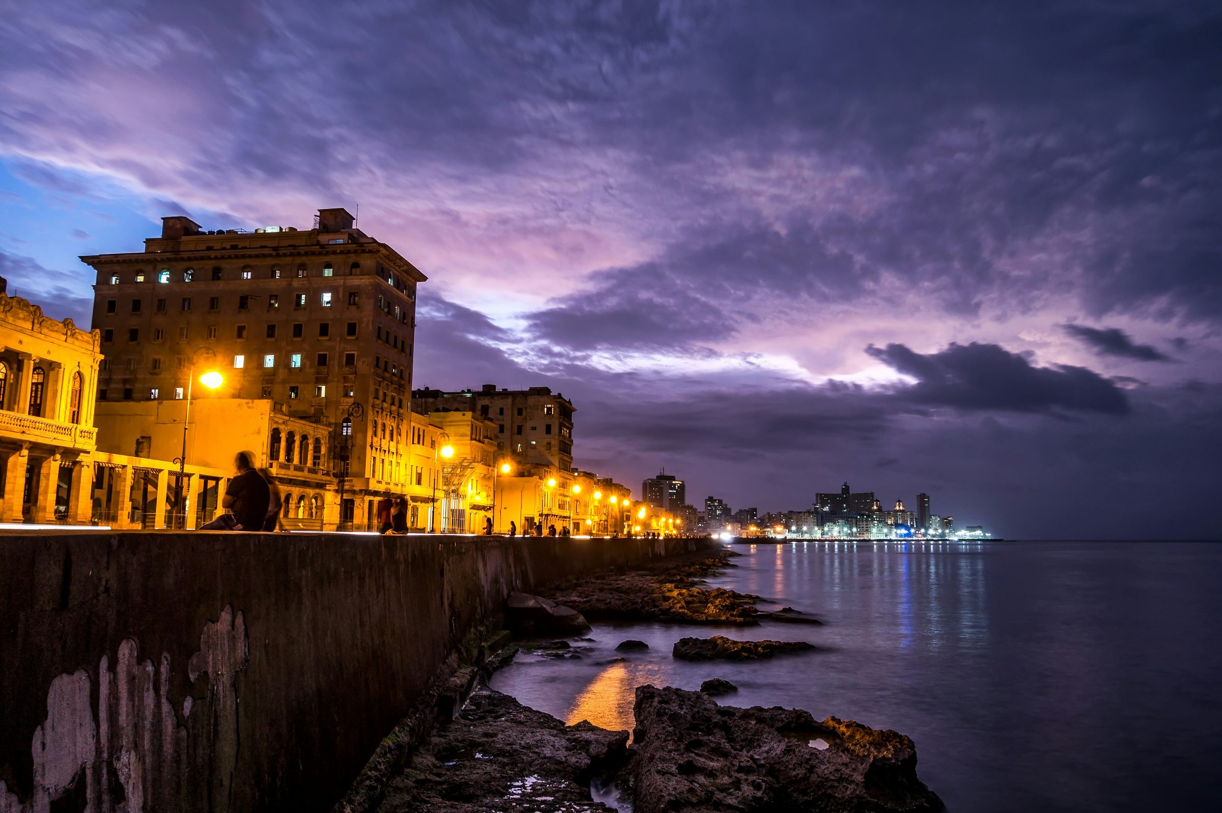 Havana Malecón at dusk